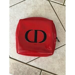 Christian Dior Makeup Bag Red Dior Patent